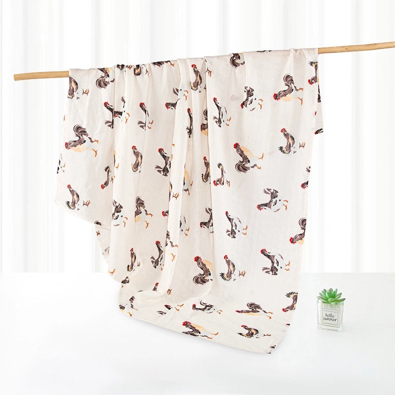 Antibacterial Bamboo Cotton Baby Swaddle Blanket and Bath Towel Set for Newborns Summer Soft Gauze Wrap|Baby Care & Accessories