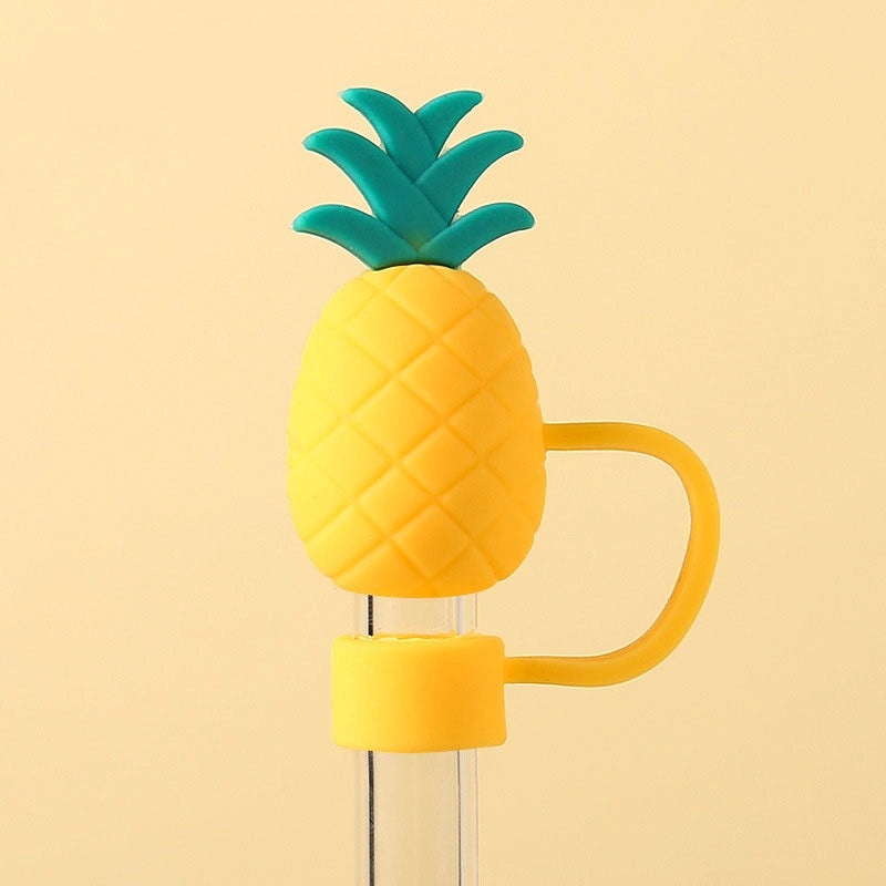 Silica Gel Flower Straw Cap for Drinks, Casual Elegant Decorative Cover, 1 Piece|Drinkware Accessories