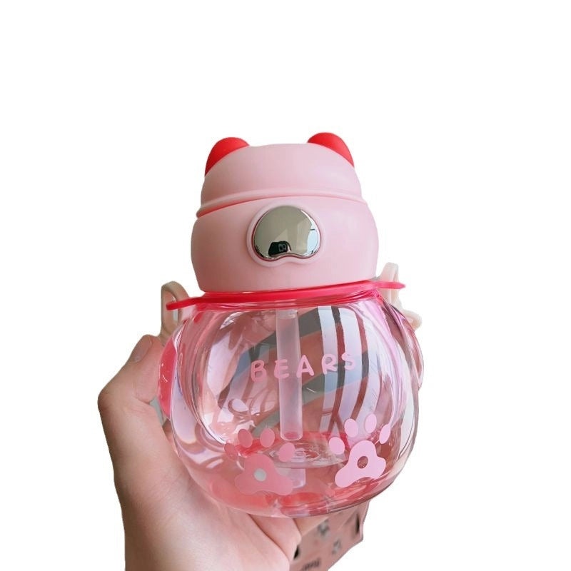 儿童水杯吸管杯塑料便携可爱夏季小学生男女通用随身小肚杯|儿童水杯与饮水器