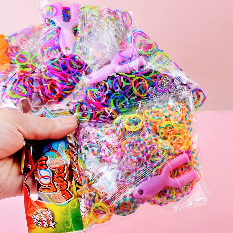 Rainbow Loom Kit for Kids DIY Woven Rubber Band Bracelets Educational Craft Toy|Kids DIY Toys & Crafts