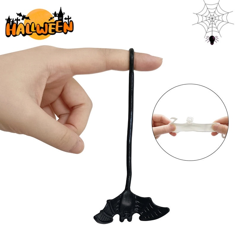 Elastic Soft Toy Halloween Death Bat Climbing Wall Sticky Decompression Trick Toy|Halloween Decorations
