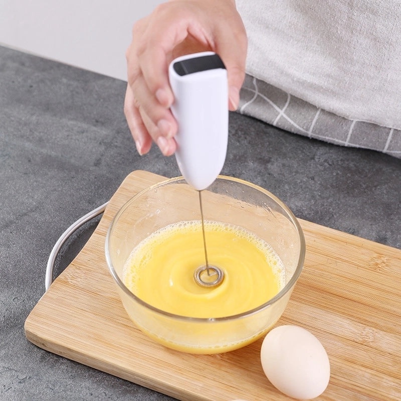 Minimalist Solid Color Stainless Steel Egg Beater Hand Mixer|Kitchen Utensils