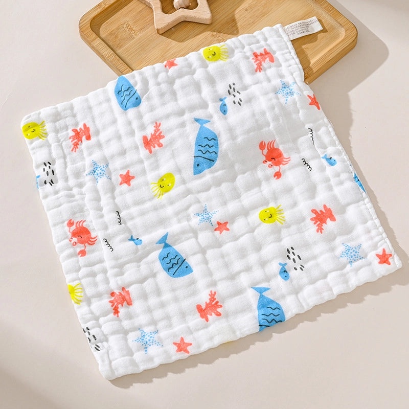 Adorable Cartoon Fruit and Fish Baby Burp Cloths Soft Infant Accessories|Baby Essentials