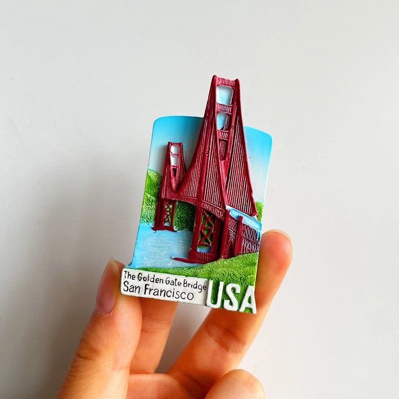 3D Travel Refrigerator Magnet Stickers Europe Cities Souvenirs Creative Tourist Gifts|Home Decor & Magnets