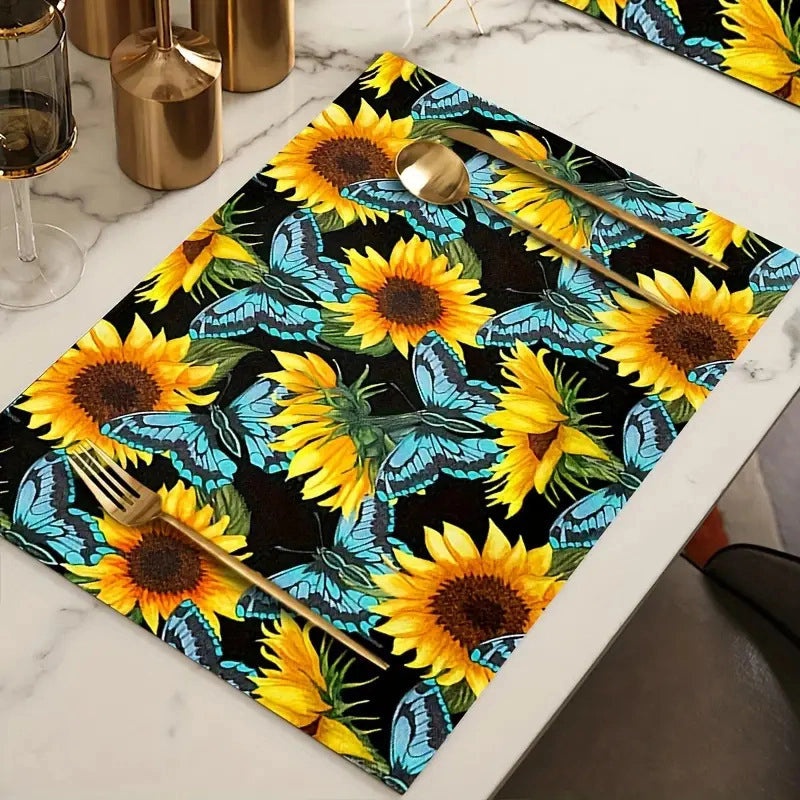 Romantic Minimalist Heart Letter Linen Placemat for Valentine’s Day | Home Decor & Tableware