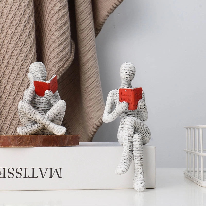 Reading Woman Resin Sculpture for Book Lovers | Home Decor Ornaments