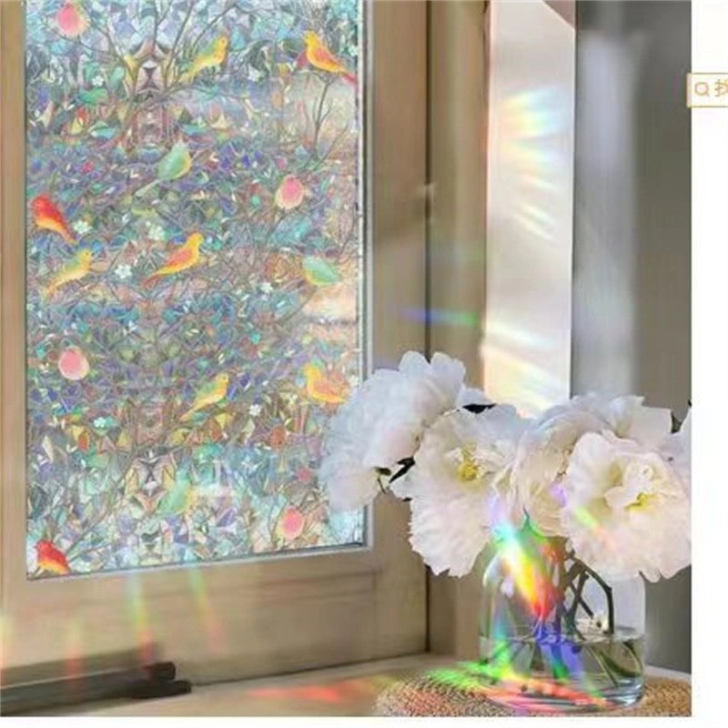 Chic Bird-Shaped PET PVC Window Decor | Window Accessories