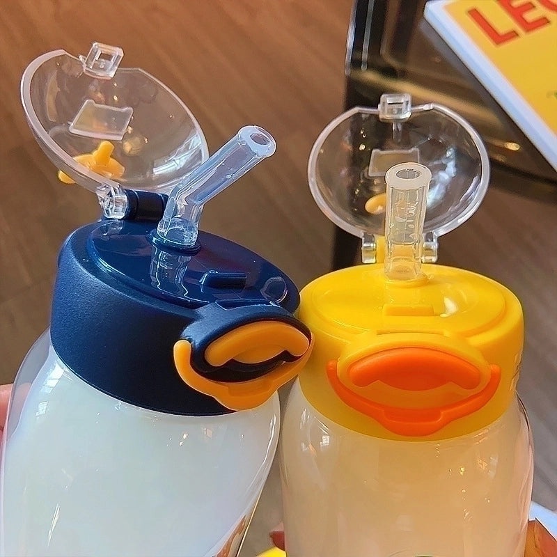 Adorable Duck Design Portable Small Plastic Straw Cup | Drinkware & Travel Cups