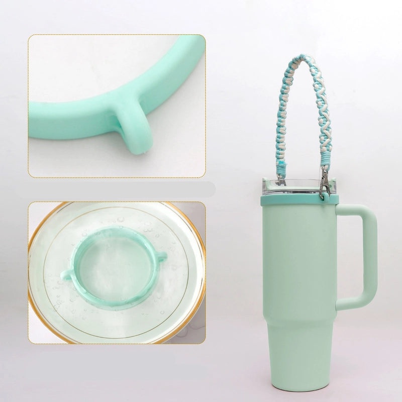 Multicolor Cotton Rope Water Bottle Holder with Silica Gel Grip | Outdoor Accessories