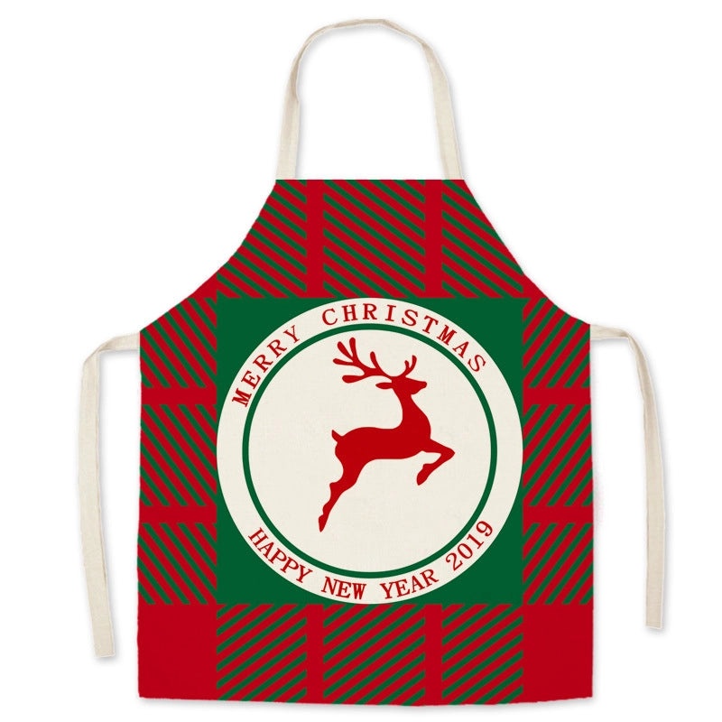 Minimalist Snowflake Christmas Cooking Apron Polyester Fabric 1 Piece | Kitchen Accessories & Cooking Aprons