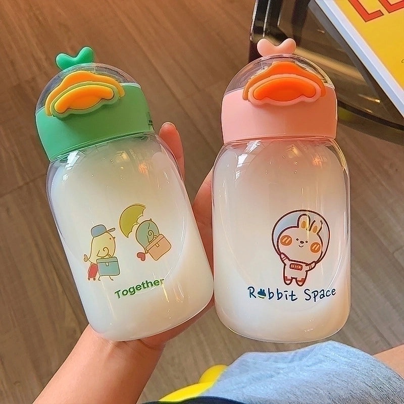 Adorable Duck Design Portable Small Plastic Straw Cup | Drinkware & Travel Cups