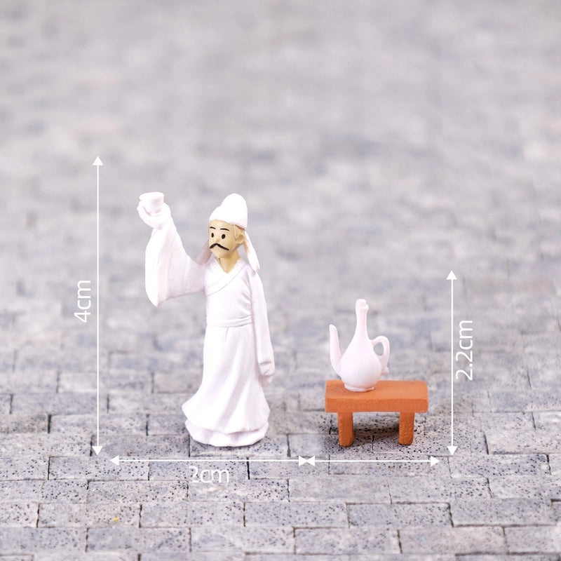 Micro Landscape Miniature Poetry Book Doll with Li Bai Theme | DIY Garden Decoration Accessories | Mini Ancient Style Ornaments | Home Decor | Mi