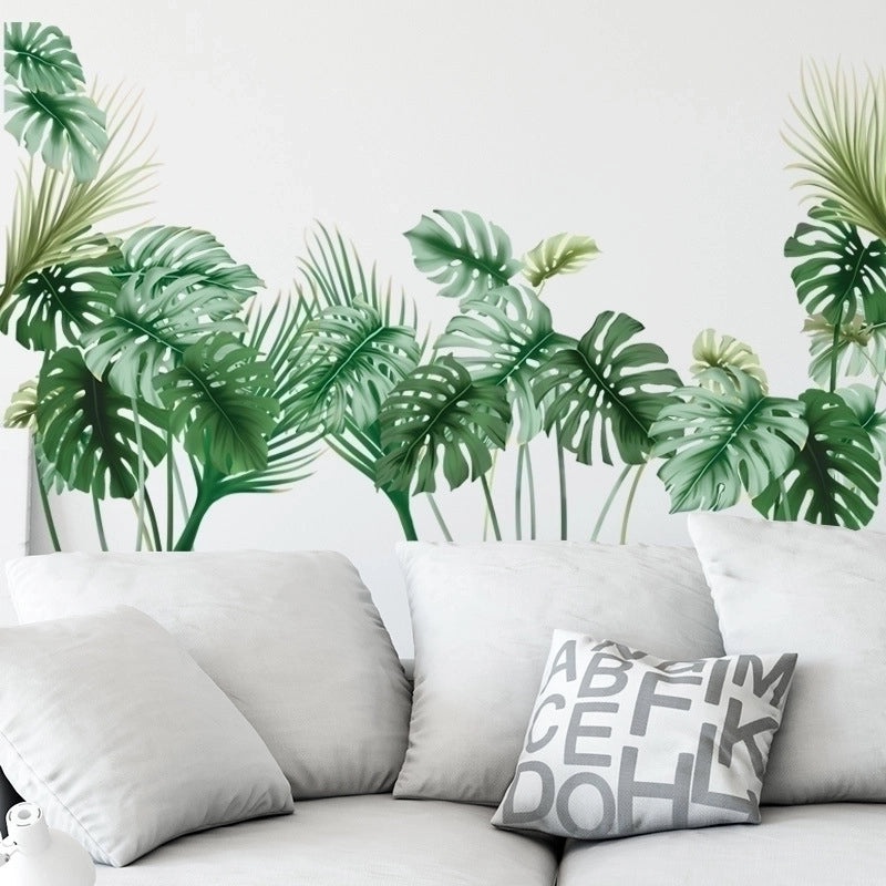 Tropical Vacation Plant PVC Wall Decal for Home Decor | Wall Art Stickers