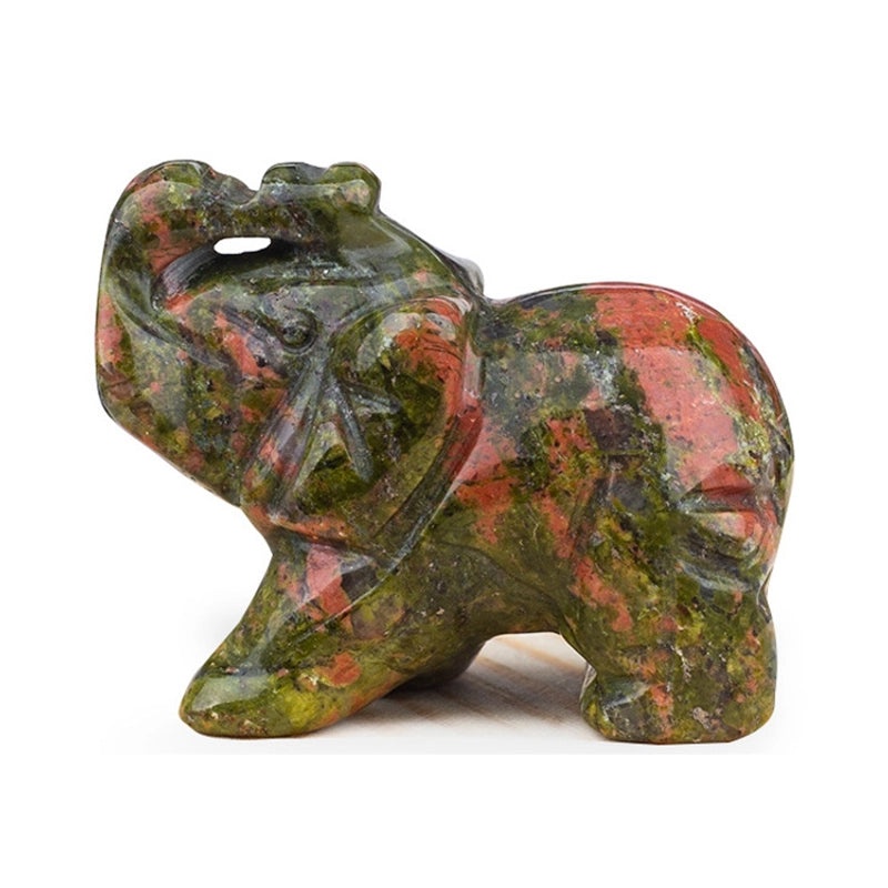 Set of 5 Minimalist Elephant Crystal Figurines | Home Decor Ornaments|Artificial Decorative Accessories|Elegant Table Decorations|Gift Ideas|Deco