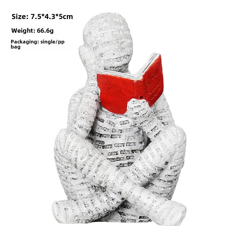 Reading Woman Resin Sculpture for Book Lovers | Home Decor Ornaments