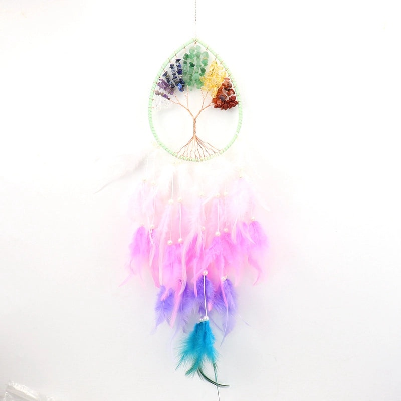 Minimalist Feather Crystal Metal Dreamcatcher Decor | Home Decor