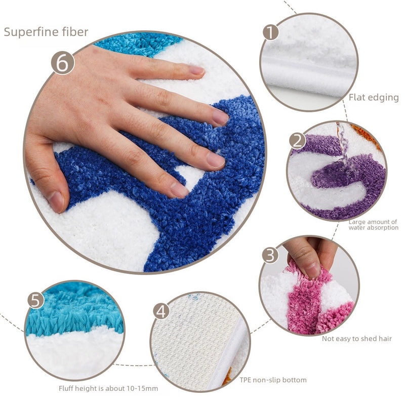 English Letters Jacquard Absorbent Non-slip Floor Mat for Bathroom and Home Entryway|Home & Living - Floor Mats & Rugs