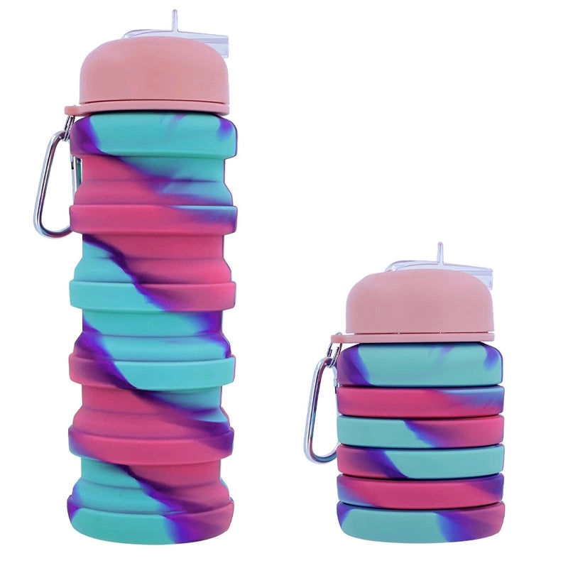 Tie Dye Silica Gel Water Bottle Casual Style | Drinkware & Water Bottles