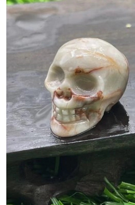 Halloween Punk Skull Natural Stone Decor|Jewelry & Accessories