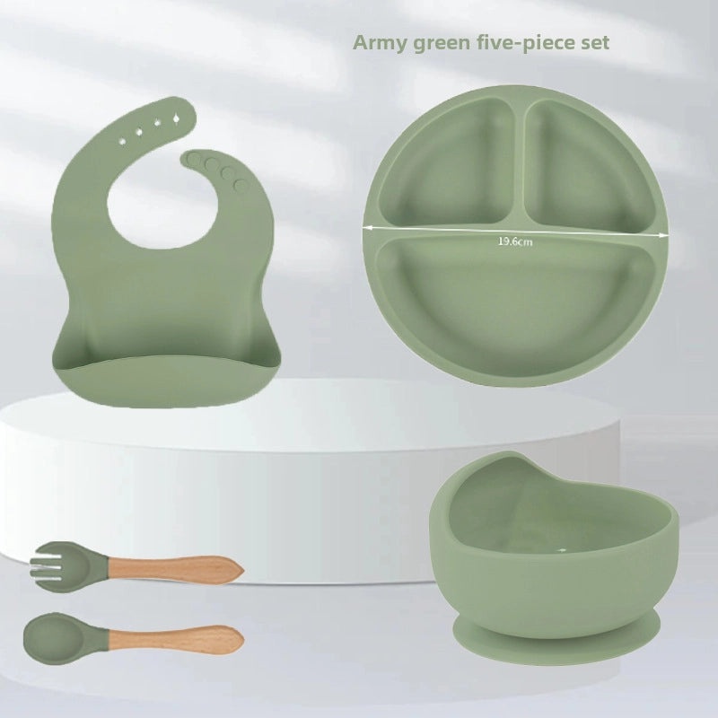 Baby Silicone Tableware Set for Toddlers | Baby Feeding Supplies