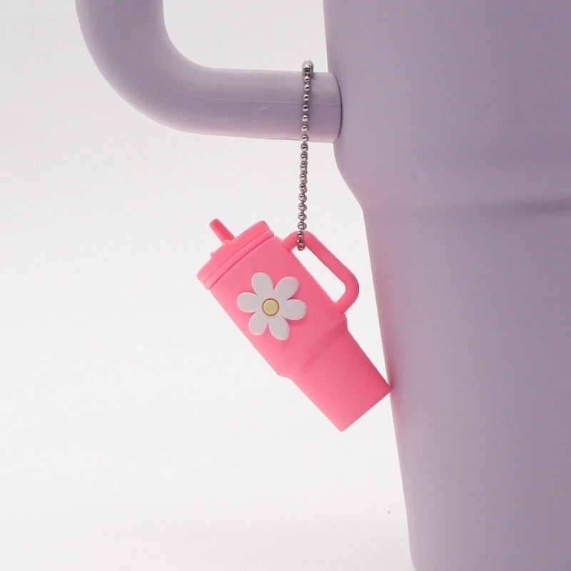 Cartoon Floral Soft Rubber Unisex Cup Charms|Drinkware Accessories