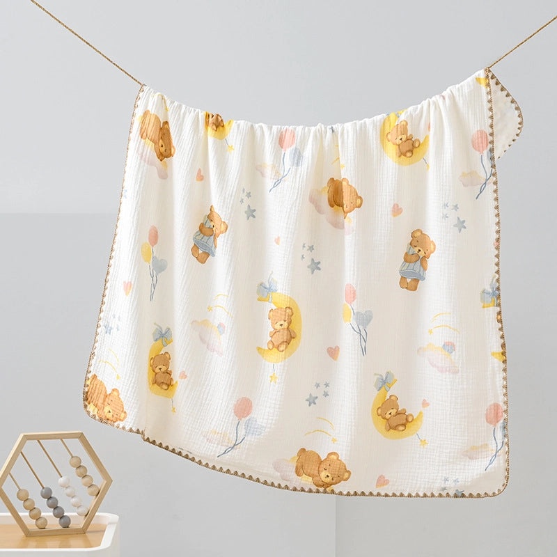 Adorable Animal Print Striped Solid Cotton Baby Bedding Set|Baby Bedding & Accessories