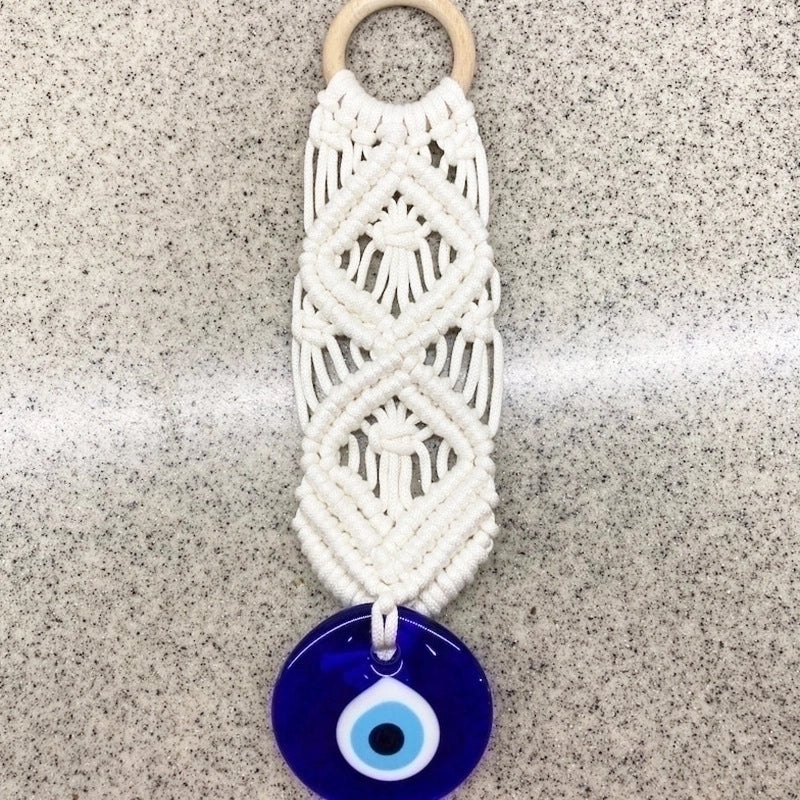Minimalist Devil's Eye Cotton Thread Necklace Pendant | Jewelry & Accessories