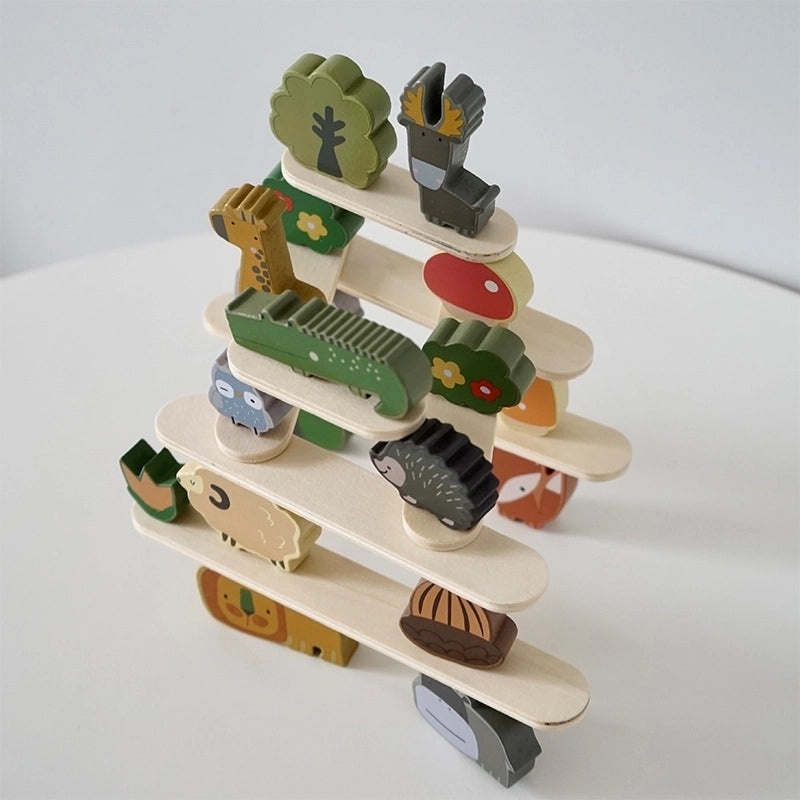 Wooden Animal Building Blocks for Toddlers 3-6 Years|Educational Wooden Toys