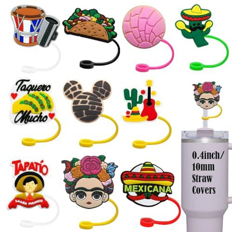 Adorable Devil Eye Star Silica Gel Straw Cap Set | Drinkware Accessories