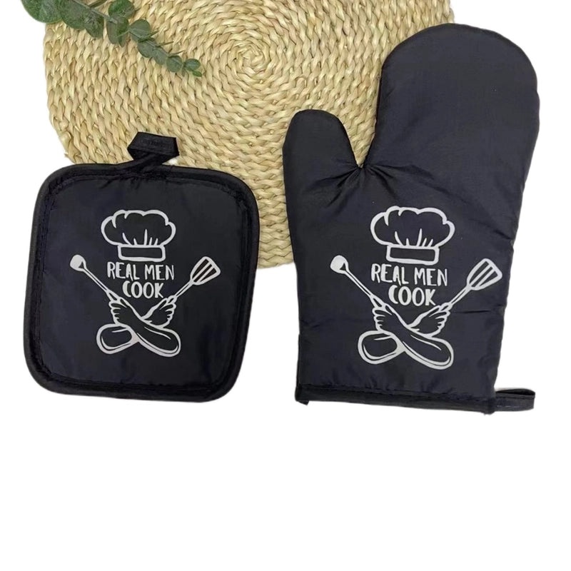 耐热加厚厨房手套防烫耐高温烘焙微波炉用隔热手套套装|厨房用品