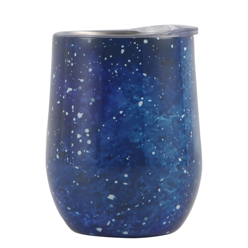 Stylish Stainless Steel Thermos Cup with Stripe and Solid Color Design | Drinkware & Thermoses