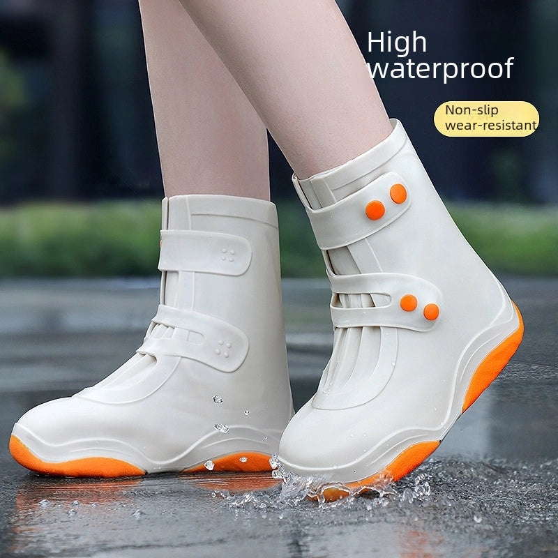 Women's Waterproof Silicone Rain Shoe Covers Anti-Slip Thickened Rain Boots for Adults and Kids|Rain Footwear