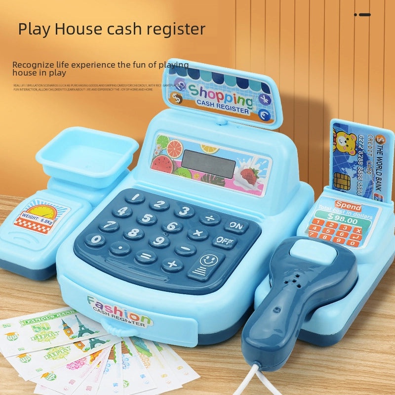 儿童迷你超市收银机玩具 仿真扫描卡购物游戏 | 儿童益智玩具