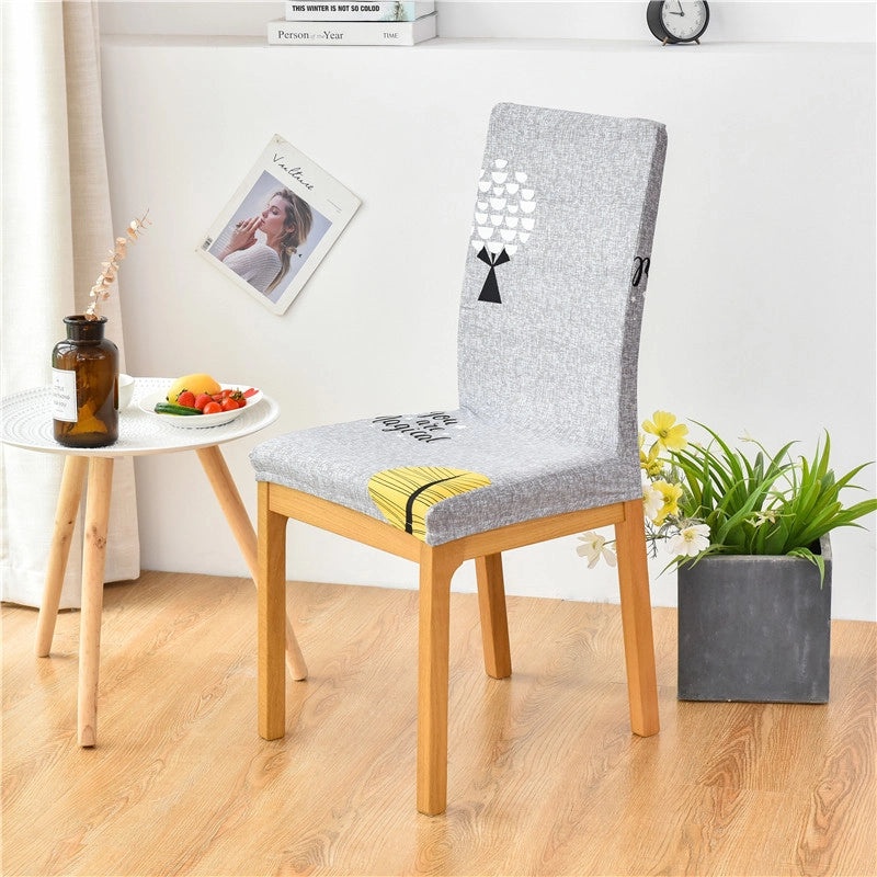 Minimalist Geometric Polyester Chair Cover for Casual Elegant Decor | Home Decor & Furniture Accessories