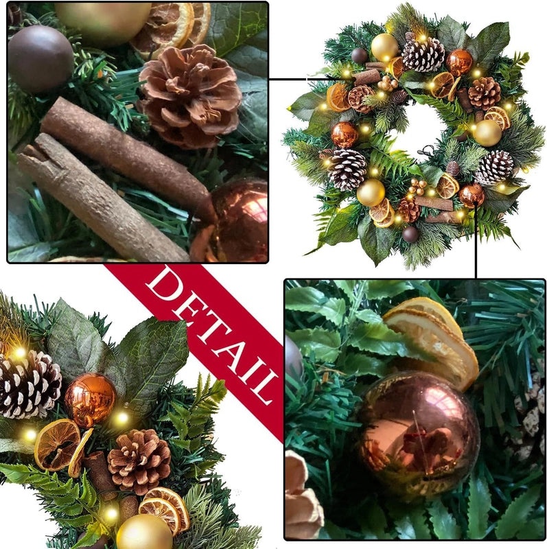 Mori Style Christmas Wreath Door Hanging for Home and Mall Window Decoration|Seasonal Decorations