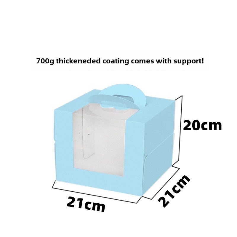 Transparent Window Birthday Cake Box 8 Inch Portable Dessert Packaging | Cake Boxes & Packaging