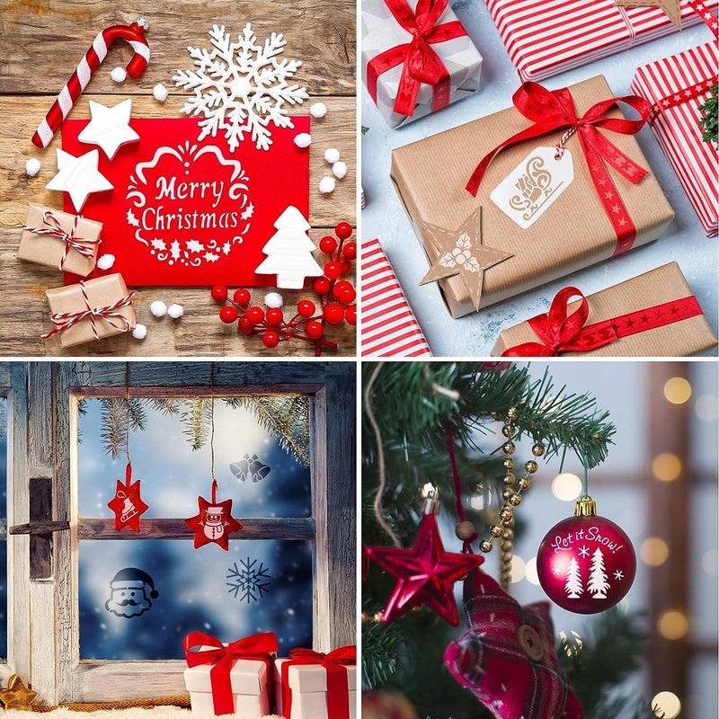 Christmas Santa Claus Bow Knot Snowflake Decorative Plastic Toys | Holiday Decorations