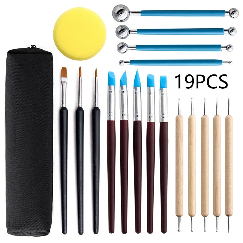 61-piece Ceramic Sculpting Tool Set Multi-specification Clay Carving Supplies for Art DIY|Art Supplies