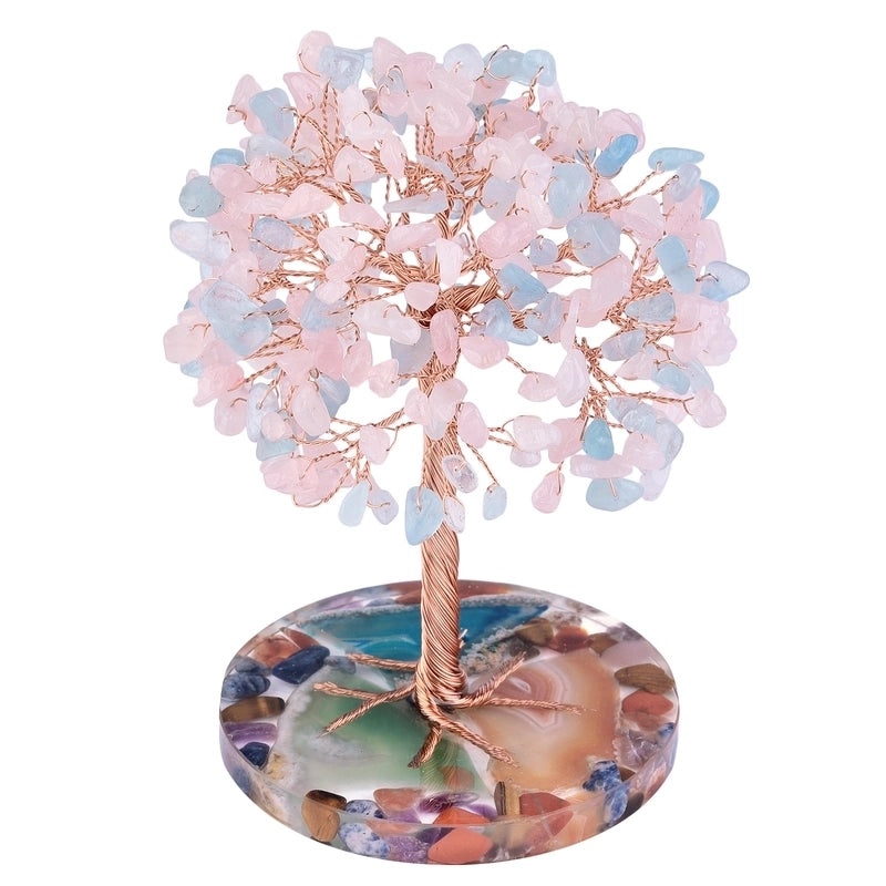 Elegant Minimalist Tree Resin Crystal Agate Decor | Home Decor & Accessories