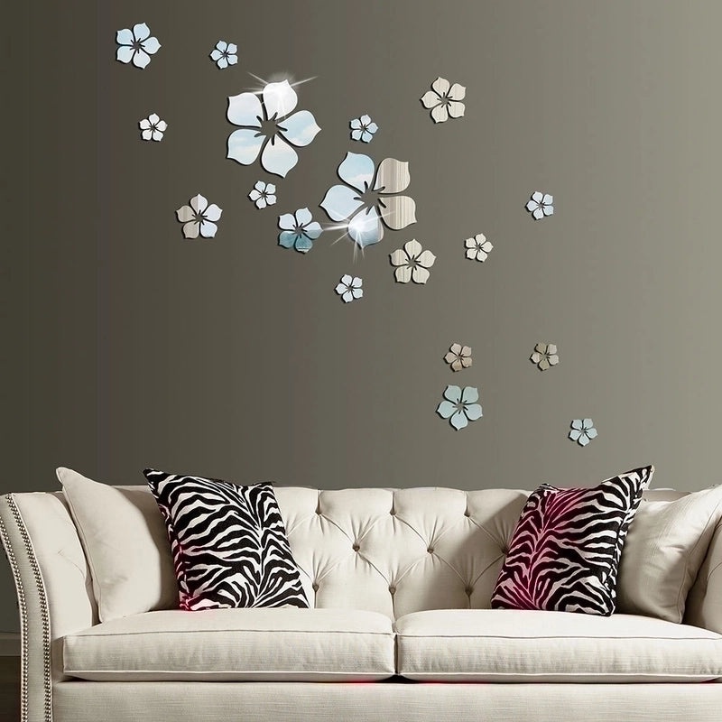 Elegant Floral Acrylic Wall Decal | Home Decor Wall Stickers