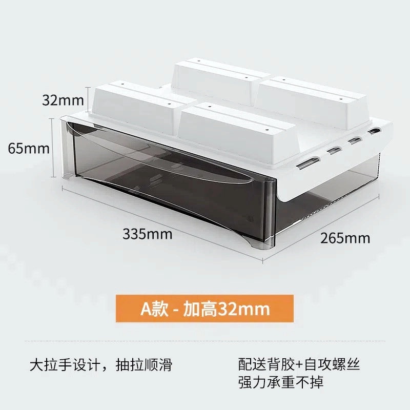 Invisible Under-Desk Drawer Storage Box for Study, Dorm, Bar & Computer Desk | Home & Office Storage Solutions