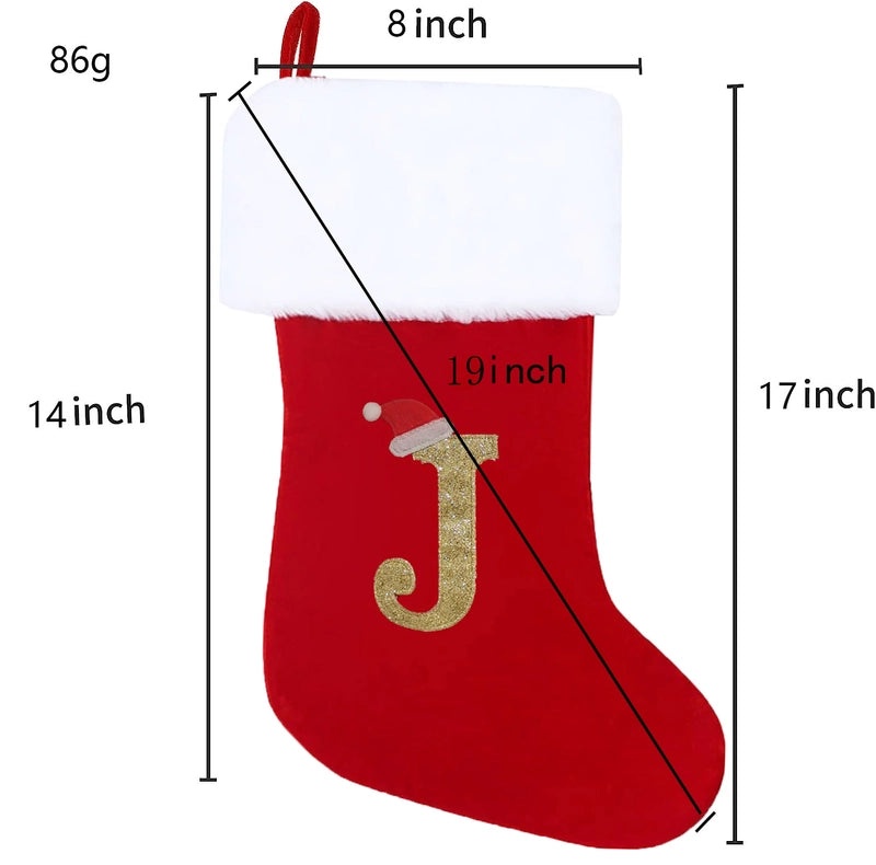 2023 Holiday Red Flannel Embroidered Large Christmas Stockings Gift Bags Available Now|Christmas Decorations