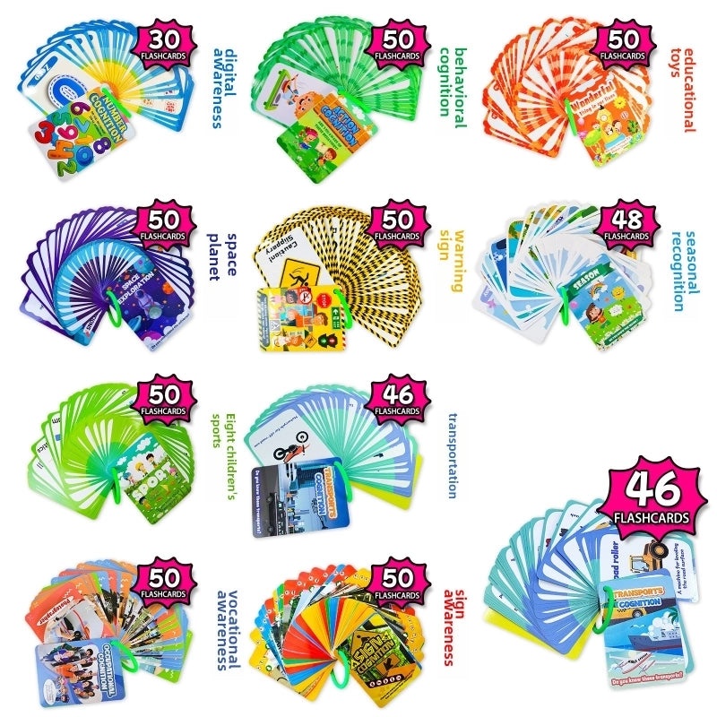 46 Engineering Vehicles Flash Cards for Kids|Early Education Educational Toys