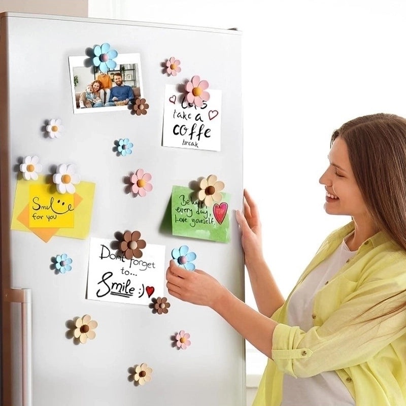 Minimalist Floral Resin Refrigerator Magnet Decorative Art Piece|Home Decor & Kitchen Accessories