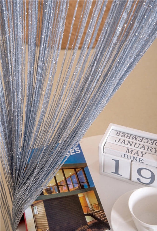 Korean Style Silver Thread Door Curtain 1x2M for Living Room Bedroom Partition Hanging Curtain|Home Decor Curtains