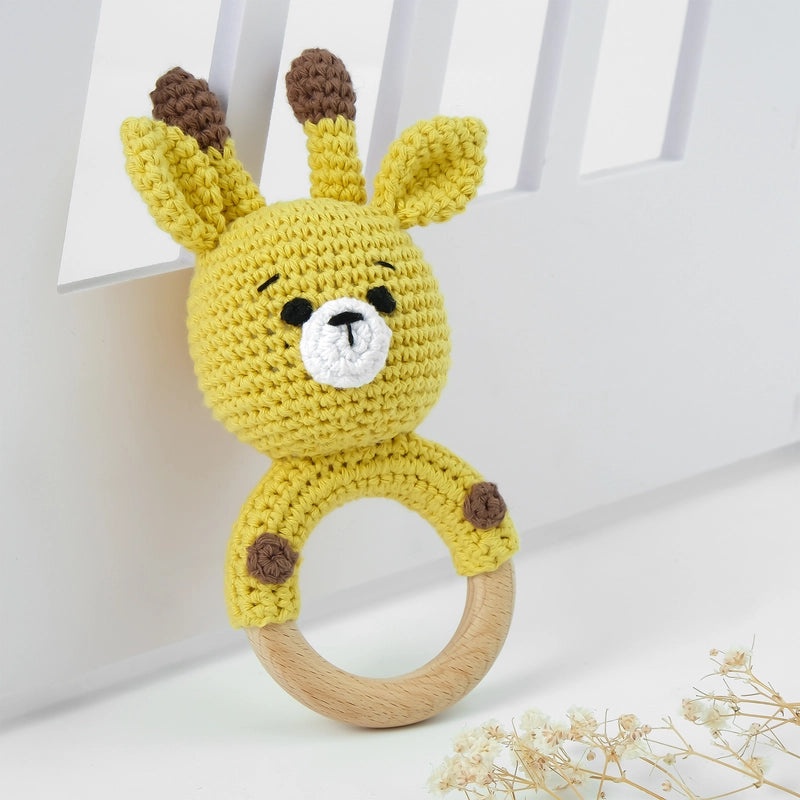 Baby Crochet Animal Rattle Soft Knitted Cartoon Doll Teething Toy for Infant Comfort|Baby Toys & Teethers