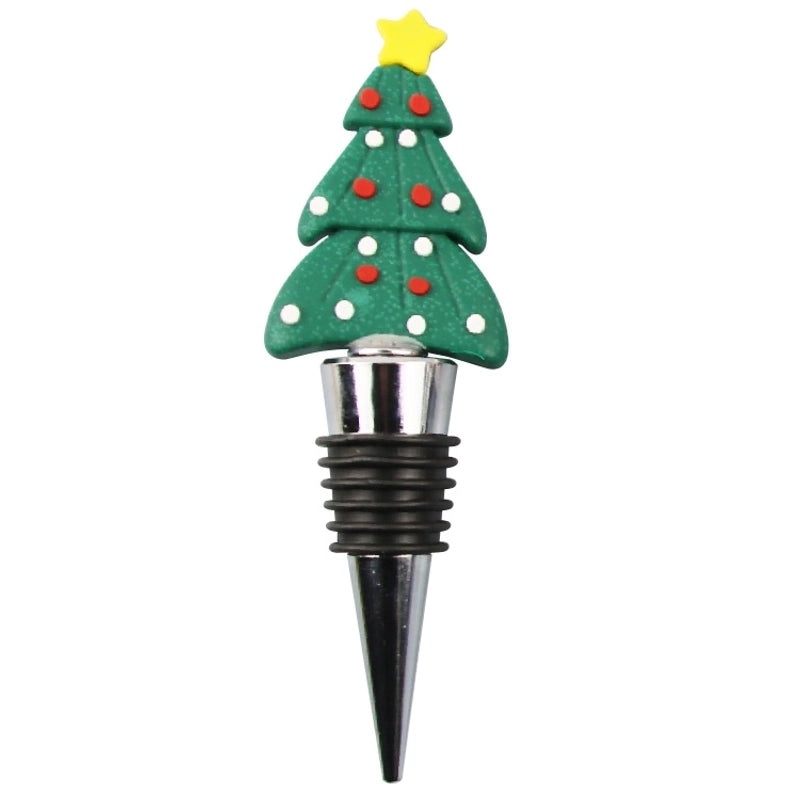 Festive Cartoon Wine Bottle Stopper PVC Aluminium Alloy 1 Piece|Kitchen & Dining Accessories