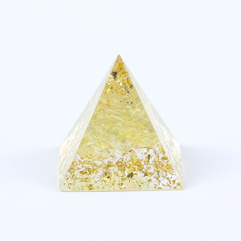Minimalist Chinoiserie Triangle Resin Crystal Ornament|Home Decor & Decorative Accessories