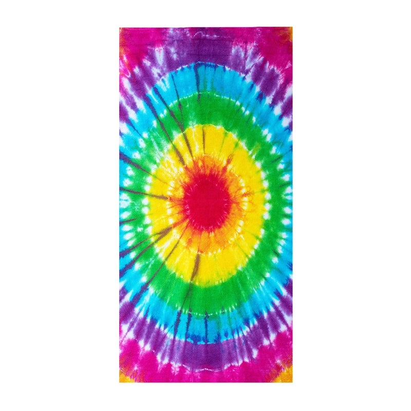 Microfiber Square Beach Towel with Tie-Dye 3D Digital Print | Beach Towels & Outdoor Accessories