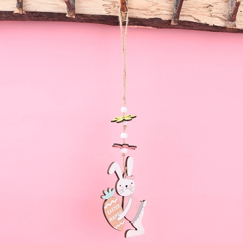 Easter Wooden Rabbit Hanging Ornament Cute Holiday Daily Decoration|Home Decor Ornaments